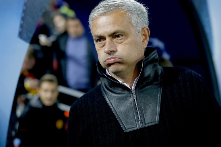 CSKA Moscow vs Manchester United : UEFA Champions League- - MOSCOW RUSSIA SEPTEMBER 27: Head Coach Jose Mourinho of Manchester United is seen during the UEFA Champions League match between CSKA Moscow and Manchester United at VEB Arena in Moscow, on September 27, 2017.