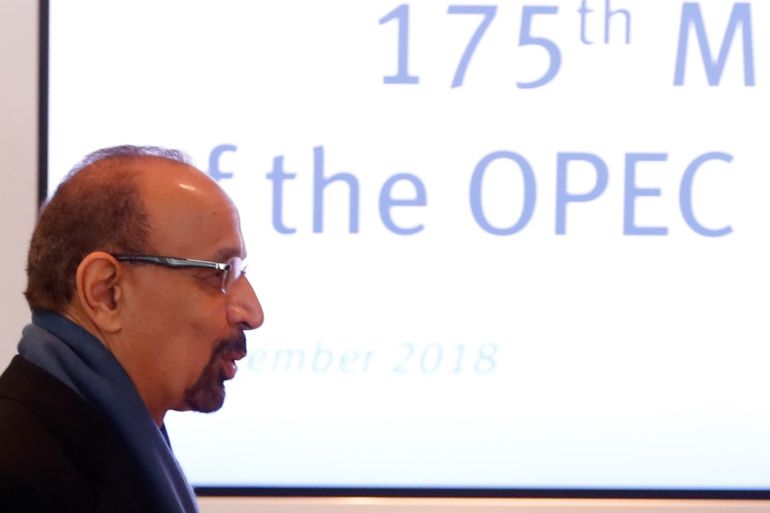 Saudi Arabia's Oil Minister Khalid al-Falih arrives at the OPEC headquarters in Vienna, Austria December 6, 2018. REUTERS/Leonhard Foeger