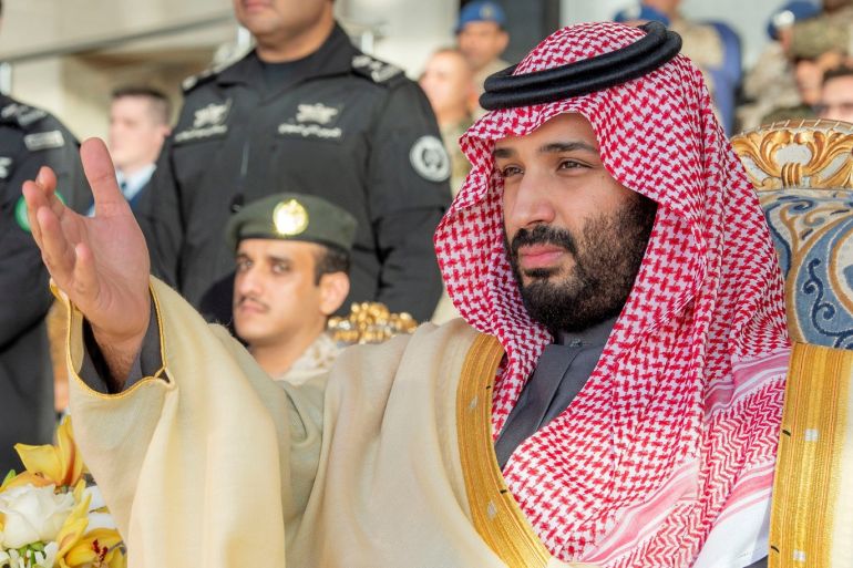 Saudi Arabia's Crown Prince Mohammed bin Salman attends a graduation ceremony for the 95th batch of cadets from the King Faisal Air Academy in Riyadh, Saudi Arabia December 23, 2018. Picture taken December 23, 2018. Bandar Algaloud/Courtesy of Saudi Royal Court/Handout via REUTERS ATTENTION EDITORS - THIS PICTURE WAS PROVIDED BY A THIRD PARTY.