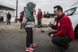 Syrian girl Maya Meri returns home- - HATAY, TURKEY - DECEMBER 08 : 8 years old Syrian girl Maya Meri (L) returns home after receiving prosthetic legs at a rehabilitation clinic in Turkey's Istanbul on December 08, 2018 at Cilvegozu Border Gate in Reyhanli district of Hatay, Turkey. Maya Meri was walking around on contraptions her father made from tuna cans, plastic tubes and fabric until receiving prosthetic legs.
