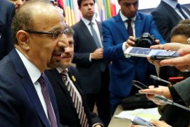 Saudi Arabia's Oil Minister Khalid al-Falih talks to journalists at the beginning of an OPEC meeting in Vienna, Austria December 6, 2018. REUTERS/Leonhard Foeger