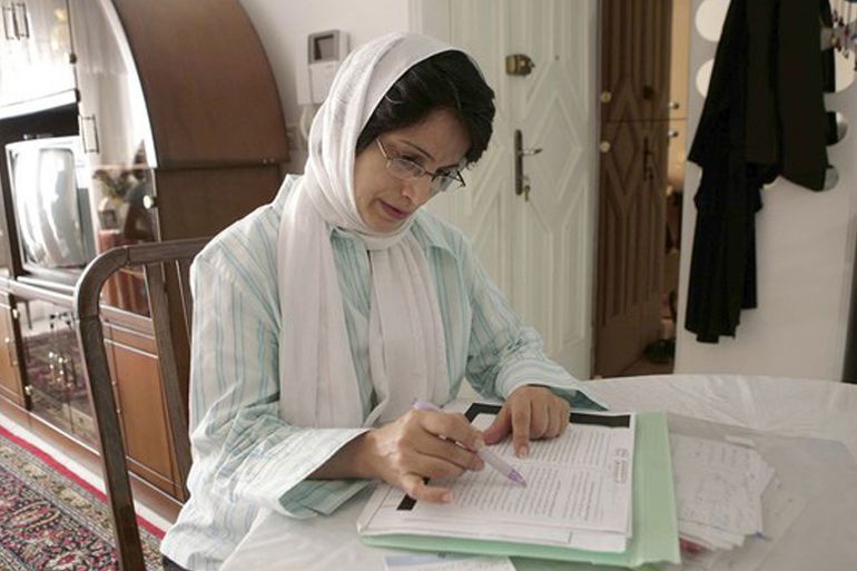 A file picture dated September 2010 shows Nasrin Sotoudeh, joint-winner of the Sacharov Prize for 2012