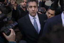 NEW YORK, NY - NOVEMBER 29: Michael Cohen, former personal attorney to President Donald Trump, exits federal court, November 29, 2018 in New York City. At the court hearing, Cohen pleaded guilty to making false statements to Congress about a Moscow real estate project Trump pursued during the 2016 presidential campaign. Drew Angerer/Getty Images/AFP== FOR NEWSPAPERS, INTERNET, TELCOS & TELEVISION USE ONLY ==