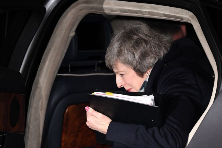 LONDON, ENGLAND - DECEMBER 12: British Prime Minister Theresa May returns to Downing Street after the Confidence Vote in her leadership on December 12, 2018 in London, England. Sir Graham Brady, the chairman of the 1922 Committee, has received the necessary 48 letters (15% of the parliamentary party) from Conservative MP's that will trigger a vote of no confidence in Prime Minister Theresa May. (Photo by Leon Neal/Getty Images)