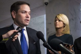 WASHINGTON, DC - DECEMBER 04: Sen. Marco Rubio (R-FL) speaks to reporters following a closed briefing on intelligence matters on Capitol Hill on December 4, 2018 in Washington, DC. Zach Gibson/Getty Images/AFP== FOR NEWSPAPERS, INTERNET, TELCOS & TELEVISION USE ONLY ==