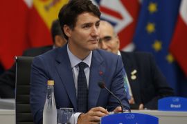 G20 Leaders' Summit in Buenos Aires- - BUENOS AIRES, ARGENTINA - NOVEMBER 30: Prime Minister of Canada, Justin Trudeau attends a special session entitled 'Fair And Sustainable Future' as part of G20 Leaders’ Summit in Buenos Aires, Argentina on November 30, 2018.