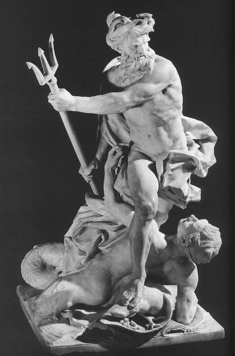تمثال الإله نبتون بوسيدون للنحات لامبير سيجيسبير آدم (مواقع التواصل )