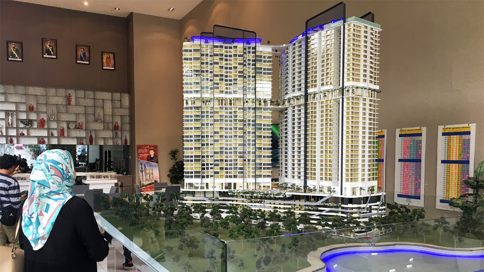 ‪نموذج لأحد مشاريع الإسكان الصينية في ماليزيا التي تستهدف الأجانب‬ (الجزيرة)