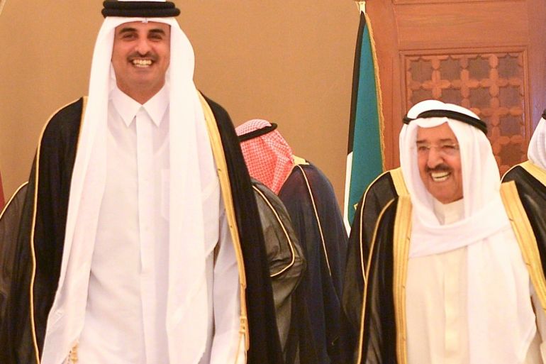 Qatari Emir al-Thani in Kuwait- - KUWAIT CITY, KUWAIT - MAY 28: (----EDITORIAL USE ONLY – MANDATORY CREDIT -
