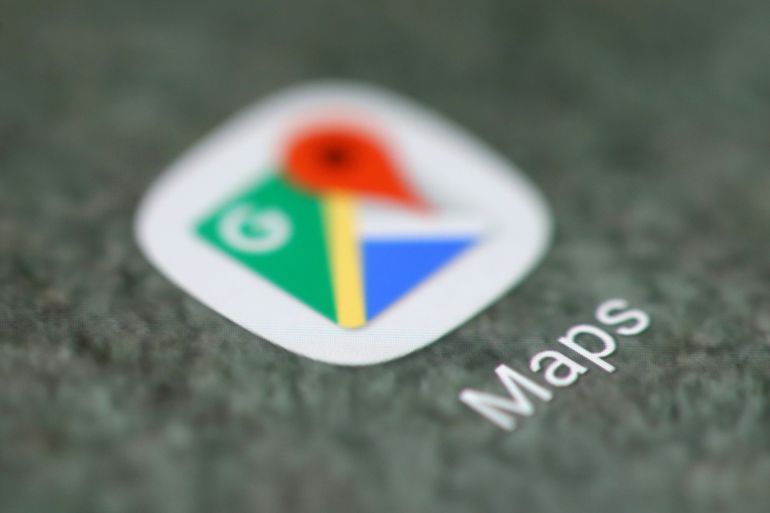 The Google Maps app logo is seen on a smartphone in this picture illustration taken September 15, 2017. REUTERS/Dado Ruvic/Illustration