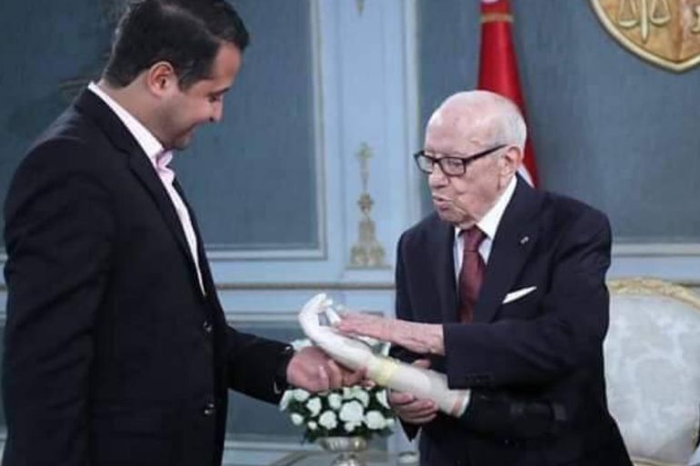 Said سعيد - لقاء رئيس الجمهورية 2018 وعرض مشروعه - أول مشروع تونسي لتطوير يد اصطناعية