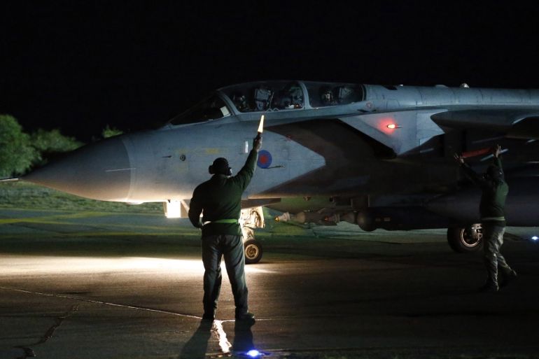 A British Royal Air Force Tornado leaves for a mission from RAF Akrotiri in southern Cyprus December 4, 2015. REUTERS/Darren Staples