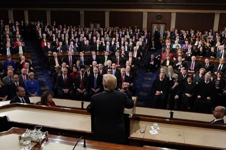 U.S. President Donald Trump delivers his State of the Union address to a joint session of the U.S. Congress on Capitol Hill in Washington, U.S. January 30, 2018. REUTERS/Jim Bourg