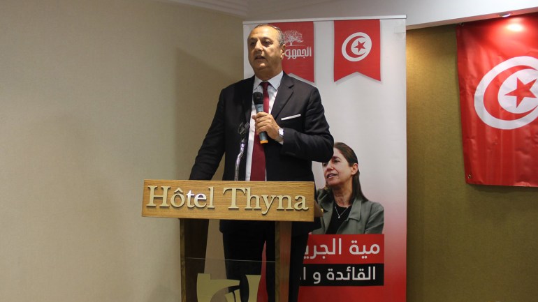 الأمين العام للحزب الجمهوري عصام الشابي/العاصمة تونس/يناير/كانون الثاني 2019