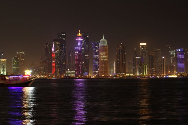 Buildings are seen on a coast line in Doha, Qatar, June 15, 2017. REUTERS/Naseem Zeitoon