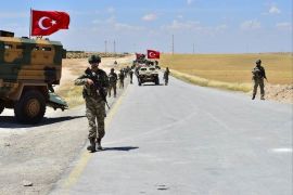 Turkish army announces patrols in Syria's Manbij- - MANBIJ, SYRIA - JUNE 18: (----EDITORIAL USE ONLY – MANDATORY CREDIT -