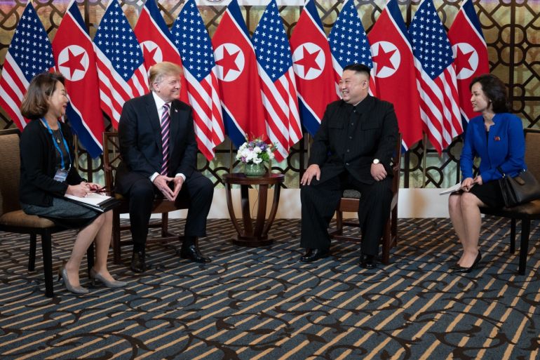 Donald Trump - Kim Jong Un meeting in Hanoi- - HANOI, VIETNAM - FEBRUARY 27: (----EDITORIAL USE ONLY – MANDATORY CREDIT -