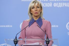 Russian FM Spokesperson Maria Zakharova press conference- - MOSCOW, RUSSIA - SEPTEMBER 13: Director of the Information and Press Department of the Ministry of Foreign Affairs of Russia, Maria Zakharova attends a press conference at the Russian Foreign Ministry building in Moscow, Russia on September 13, 2018.