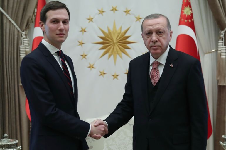 Recep Tayyip Erdogan - Jared Kushner- - ANKARA, TURKEY - FEBRUARY 27 : (----EDITORIAL USE ONLY – MANDATORY CREDIT -