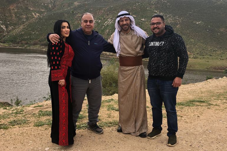 رولا عصفور- عمان- الخوابي- قصي حجاوي، إياد نصار، عصام حجاوي، كاترين- الجزيرة.