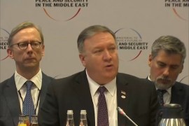 بومبيو يقول إن هدف الولايات المتحدة من مؤتمر وارسو هو جمع الدول ذات المصالح المشتركة في الشرق الأوسط.