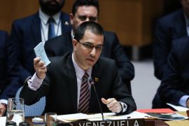 United Nations Security Council Meeting on Venezuela- - NEW YORK, USA - FEBRUARY 26 : Venezuela's Foreign Minister Jorge Arreaza, holds '' United Nations Charter'' as he speaks during the Security Council on the situation in Venezuela, at the United Nations headquarters in New York, United States on February 26, 2019.
