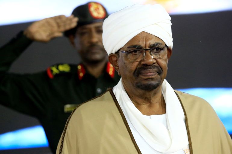 Sudan's President Omar al-Bashir is seen before delivering a speech at the Presidential Palace in Khartoum, Sudan February 22, 2019. REUTERS/Mohamed Nureldin Abdallah