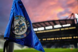 LONDON, ENGLAND - JANUARY 27: A sunset behind the corner flag inside the stadium ahead the FA Cup Fourth Round match between Chelsea and Sheffield Wednesday at Stamford Bridge on January 27, 2019 in London, United Kingdom. (Photo by Catherine Ivill/Getty Images)