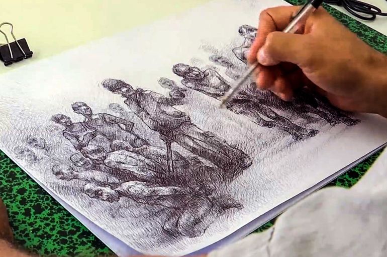 رسوم فنان سوري تفضح الانتهاكات في سجون نظام الأسد