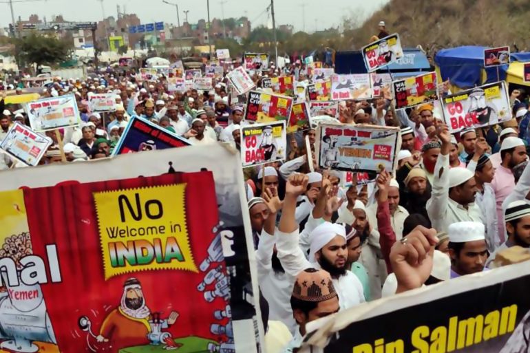 مظاهرات هندية ضد زيارة بن سلمان