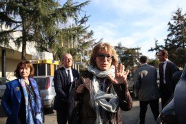 UN’s special rapporteur Agnes Callamard in Istanbul- - ISTANBUL, TURKEY - JANUARY 29: Agnes Callamard the UN’s special rapporteur on extrajudicial summary or arbitrary executions (front) arrives at to probe the killing of Saudi journalist Jamal Khashoggi at the Consulate General of Saudi Arabia in Istanbul, Turkey on January 29, 2019.