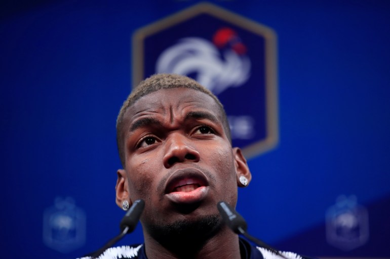 Soccer Football - Euro 2020 Qualifier - France Press Conference - Clairefontaine, France - March 20, 2019 France's Paul Pogba during the press conference REUTERS/Gonzalo Fuentes