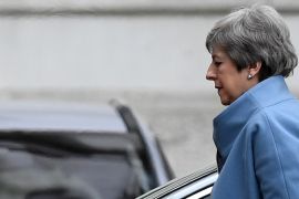 LONDON, ENGLAND - MARCH 18: Prime Minister Theresa May returns to Downing Street on March 18, 2019 in London, England. Theresa May is attempting to persuade DUP and Conservative MP's to vote for her EU withdrawal agreement which has twice been heavily voted down by the House of Commons. (Photo by Leon Neal/Getty Images)