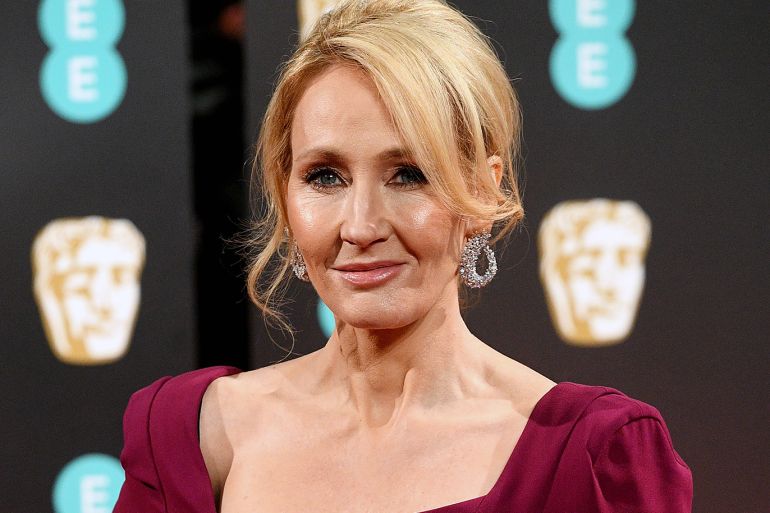 British author J.K. Rowling arrives for the 70th annual British Academy Film Awards at the Royal Albert Hall in London, Britain, 12 February 2017