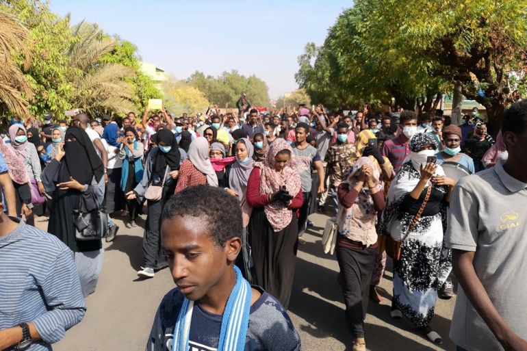 مظاهرات في مدينة بري في الخرطوم