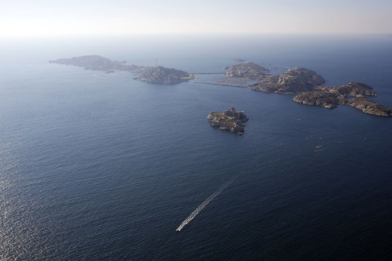 An aerial view shows the Frioul Islands in the Mediterranean Sea in the bay of Marseille, France, February 17, 2016. Picture taken February 17, 2016. REUTERS/Jean-Paul Pelissier TPX IMAGES OF THE DAY TPX IMAGES OF THE DAY