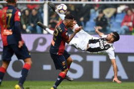 GENOA, ITALY - MARCH 17: Emre Can of Juventus in action during the Serie A match between Genoa CFC and Juventus at Stadio Luigi Ferraris on March 17, 2019 in Genoa, Italy. (Photo by Valerio Pennicino/Getty Images)