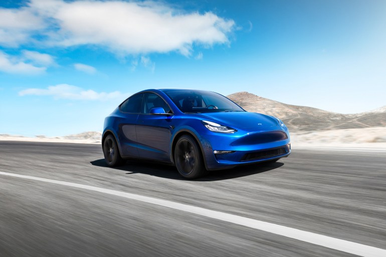 REFILE - QUALITY REPEAT Tesla Inc's Model Y electric sports utility vehicle is pictured in this undated handout photo released on March 14, 2019. Tesla Motors/Handout via Reuters ATTENTION EDITORS - THIS IMAGE WAS PROVIDED BY A THIRD PARTY. NO RESALES. NO ARCHIVES.