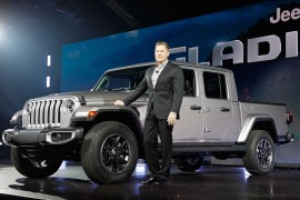 Tim Kuniskis, Head of Jeep Brand North America, introduces the 2020 Jeep Gladiator during a Jeep press conference at the Los Angeles Auto Show in Los Angeles, California, U.S. November 28, 2018. REUTERS/Mike Blake