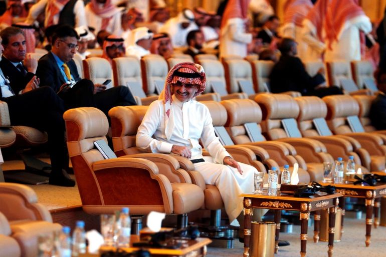 Saudi Arabian billionaire Prince Alwaleed bin Talal attends the investment conference in Riyadh, Saudi Arabia October 23, 2018. REUTERS/Faisal Al Nasser