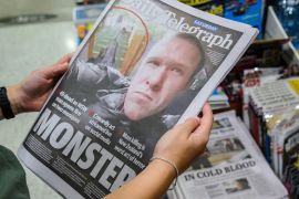 SYDNEY, AUSTRALIA - MARCH 16: Australian newspaper front pages showing coverage of the Terror Attack in Christchurch. At least 49 people are confirmed dead, with more than 40 people injured following attacks on two mosques in Christchurch, New Zealand on Friday afternoon. 41 of the victims were killed at Al Noor mosque on Deans Avenue and seven died at Linwood mosque. Another victim died later in Christchurch hospital. Three people are in custody over the mass shootings