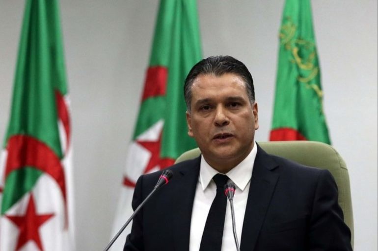 epa07116331 Deputy of the ruling National Liberation Front party (FLN) Mouad Bouchareb delivers a speech after he was elected as the new speaker of the National People's Assembly (the lower house of the parliament), in Algiers, Algeria, 24 October 2018. Bouchareb was elected after 320 lawmakers out of 462 voted for him to replace Said Bouhadja. EPA-EFE/STRINGER