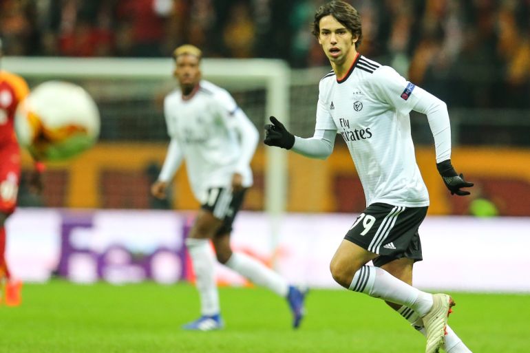 Galatasaray vs Benfica: UEFA Europa League- - ISTANBUL, TURKEY - FEBRUARY 14: Joao Felix (79) of Benfica in action during the UEFA Europa League Round of 32 match between Galatasaray and Benfica at the Turk Telekom Stadium in Istanbul, Turkey on February 14, 2019.
