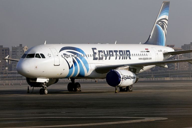 epa05422727 Airbus A320-231 of the Egyptian EgyptAir seen at Cairo International Airport, Cairo, Egypt, 13 July 2016. EPA/KHALED ELFIQI
