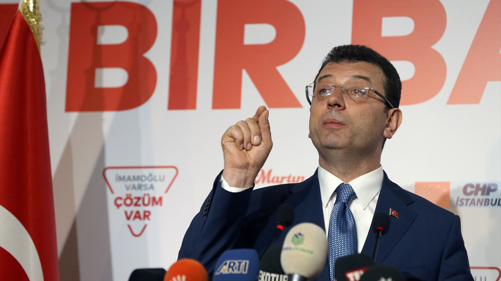 ‪مرشح حزب الشعب لبلدية إسطنبول أكرم إمام أوغلو‬  (الأناضول)