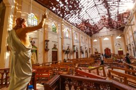 Multiple explosions in Sri Lanka kill at least 207- - NEGOMBO, SRI LANKA - APRIL 21 : Officials inspect the damaged St. Sebastian's Church after multiple explosions targeting churches and hotels across Sri Lanka on April 21, 2019 in Negombo, north of Colombo, Sri Lanka. At least 207 people were killed and hundreds of others wounded in multiple blasts that hit eight different locations -- including churches where Christians were marking Easter Sunday -- and 5-star hotels in commercial capital Colombo.