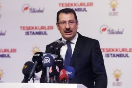 Deputy AK Party chairman Ali Ihsan Yavuz- - ISTANBUL, TURKEY - APRIL 03: Deputy chairman of the ruling Justice and Development (AK) Party, Ali Ihsan Yavuz holds a press conference at the AK Party Istanbul provincial directorate in Istanbul, Turkey on April 03, 2019.