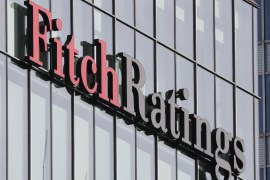 The Fitch Ratings logo is seen at their offices at Canary Wharf financial district in London,Britain, March 3, 2016. REUTERS/Reinhard Krause