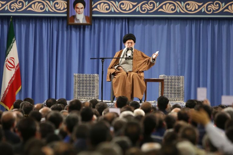 Iranian religious leader Ayatollah Ali Khamenei- - TEHRAN, IRAN - APRIL 24: (----EDITORIAL USE ONLY – MANDATORY CREDIT -