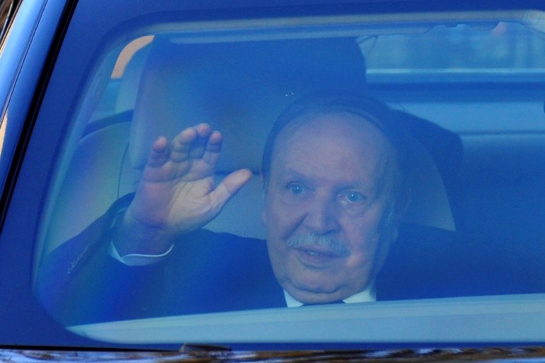 epa07481114 (FILE) - Algerian President Abdelaziz Bouteflika sits in the car as he arrives to sign the official presidential candidature documents in Algiers, Algeria, 03 March 2014 (reissued 02 April 2019). According to official media reports late 02 April 2019, Bouteflika has announced his resignation, after weeks of popular mobilisation against his rule and his intention to run for a fifth term in the upcoming presidential elections. Mr. Bouteflika withdrew from running for a new term but canceled Algeria's presidential election, which had been set for April 18. EPA-EFE/STR